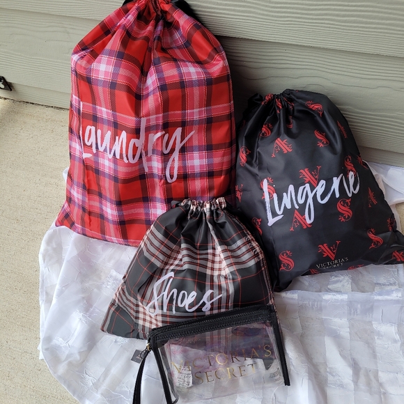 NWT Victoria's Secret 4PC Bag Makeup-Laundry-Shoes-Lingerie Travel Set - Picture 10 of 12